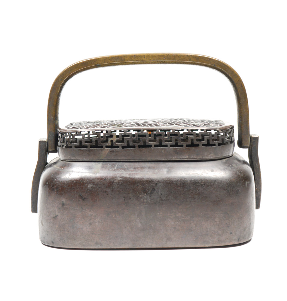 Chinese Bronze Qing Dynasty Bronze Hand Warmer