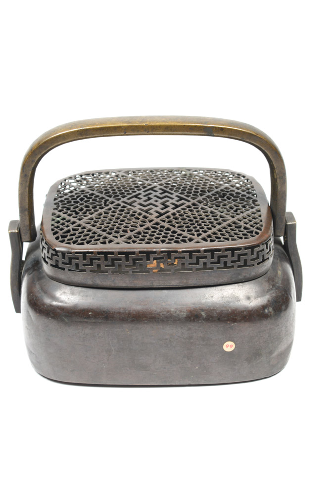 Chinese Bronze Qing Dynasty Bronze Hand Warmer