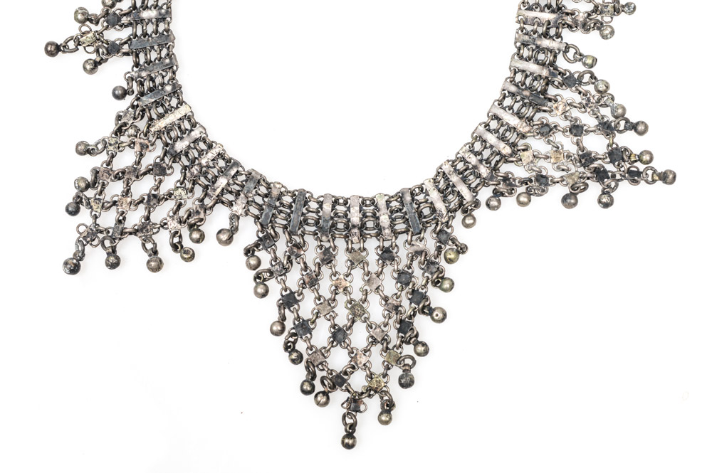 Antique Silver Mail Necklace