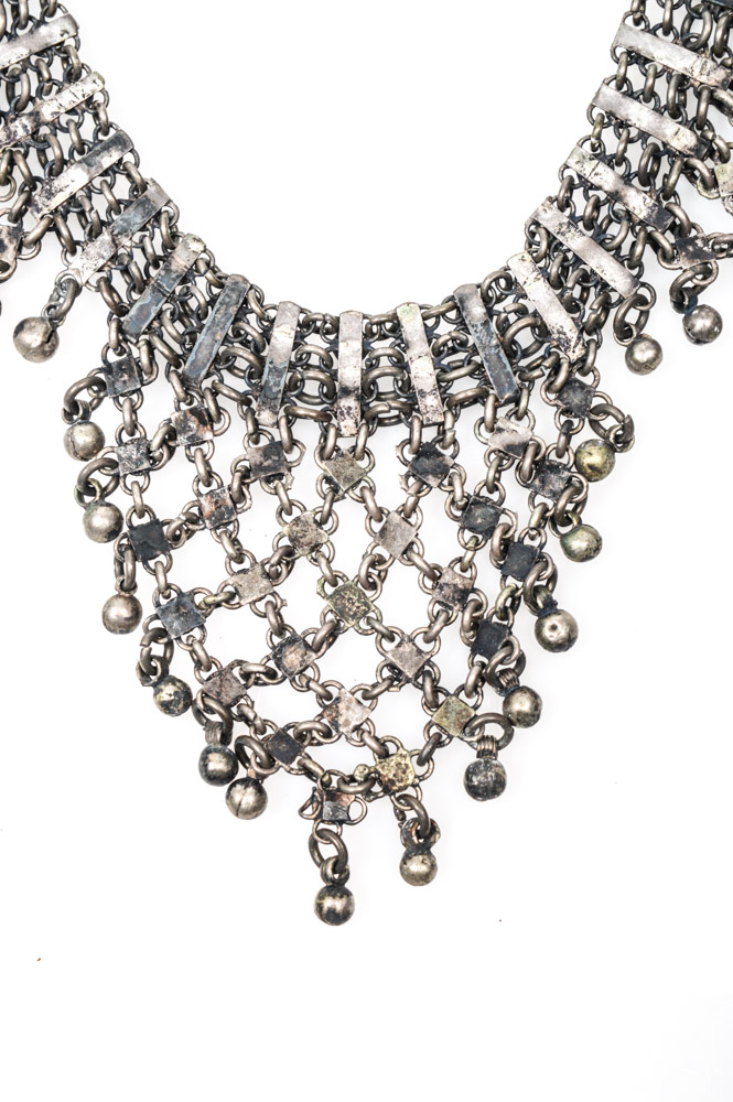 Antique Silver Mail Necklace