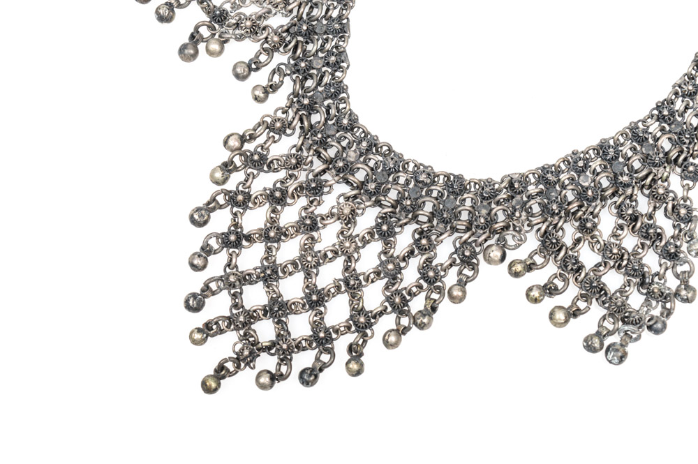 Antique Silver Mail Necklace