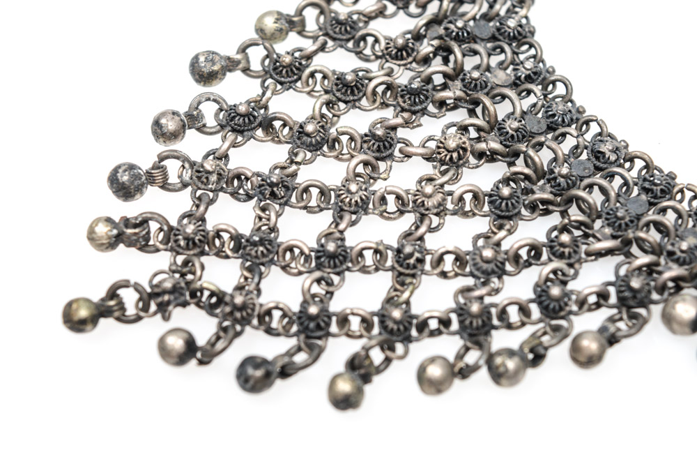 Antique Silver Mail Necklace