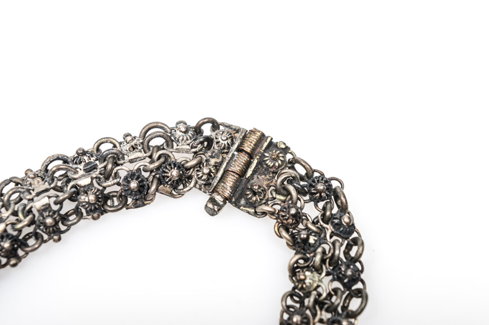 Antique Silver Mail Necklace