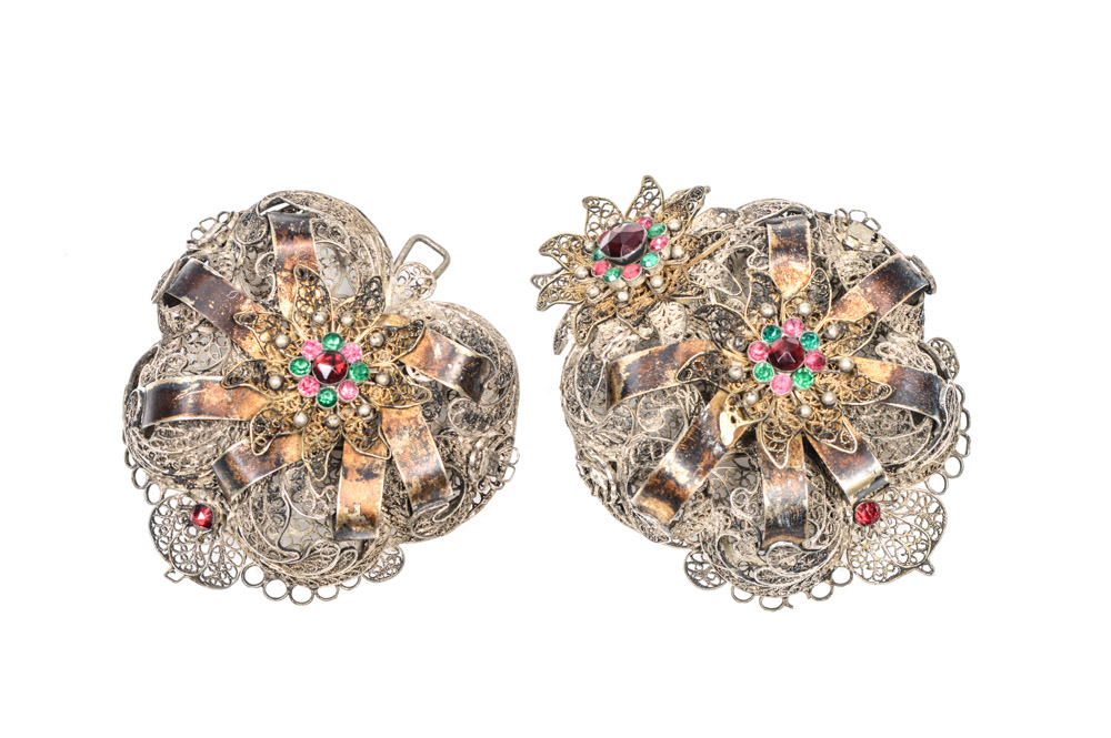 Antique Silver Filigree Ecclesiastic Buckle