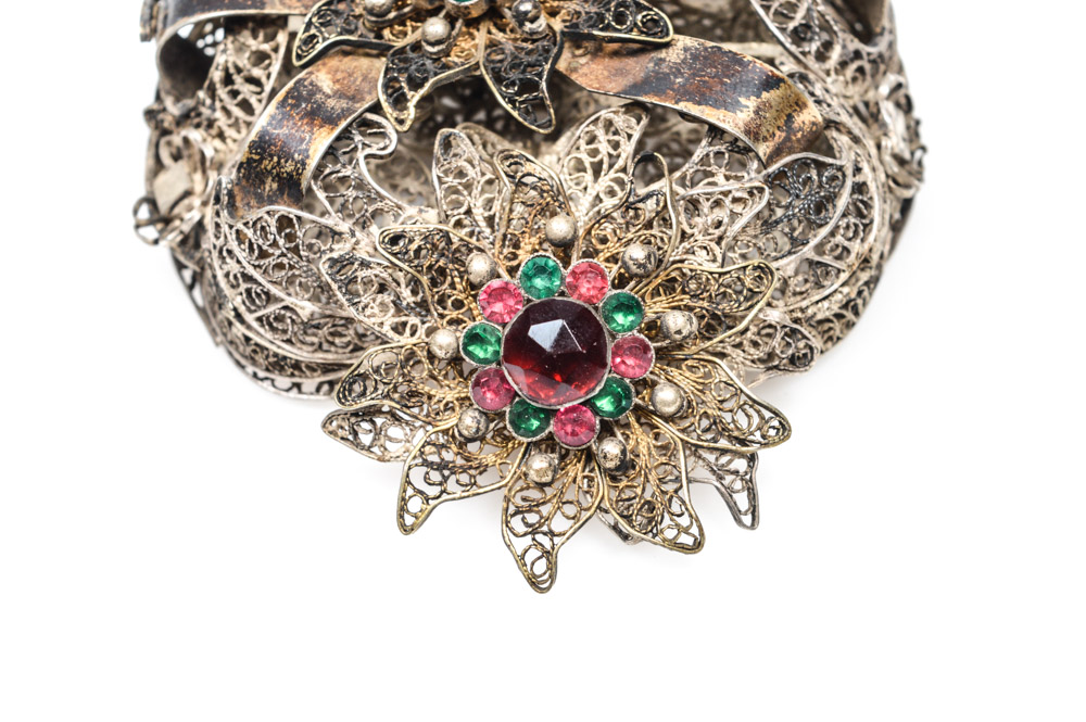 Antique Silver Filigree Ecclesiastic Buckle