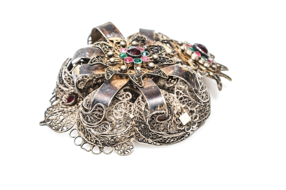 Antique Silver Filigree Ecclesiastic Buckle