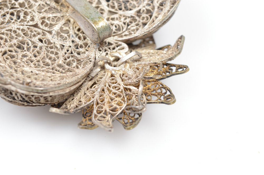 Antique Silver Filigree Ecclesiastic Buckle