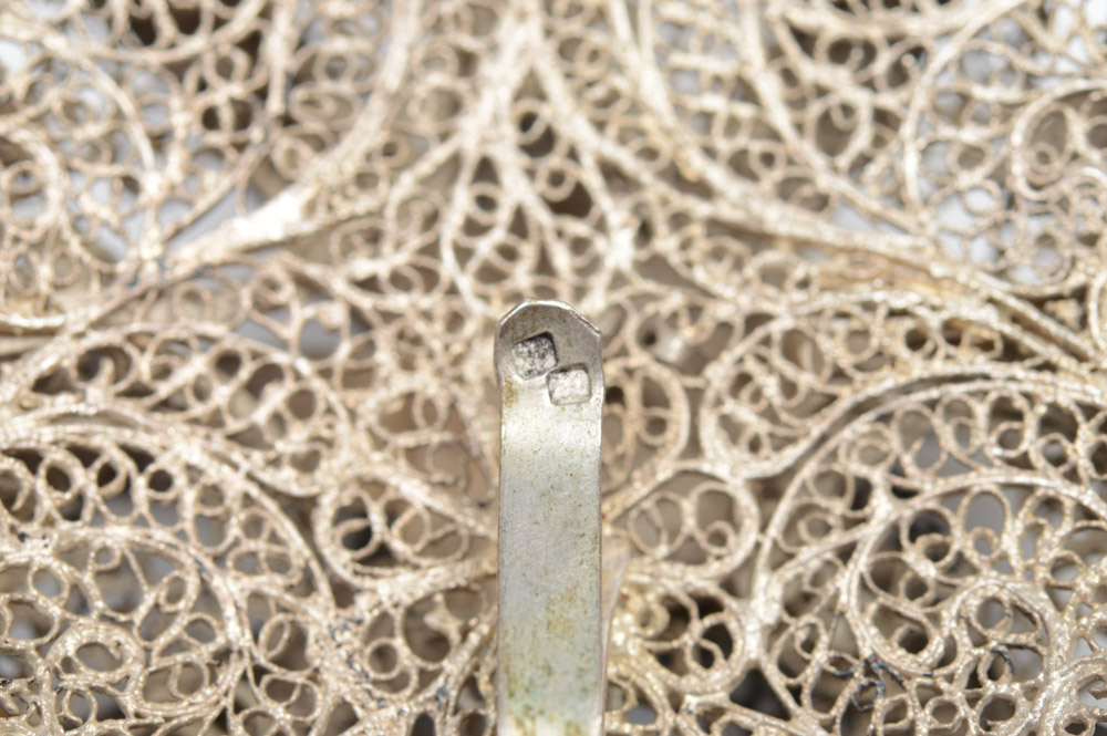 Antique Silver Filigree Ecclesiastic Buckle