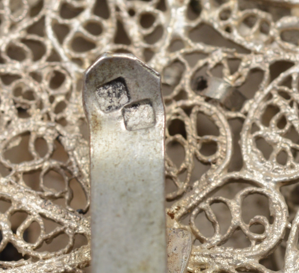 Antique Silver Filigree Ecclesiastic Buckle