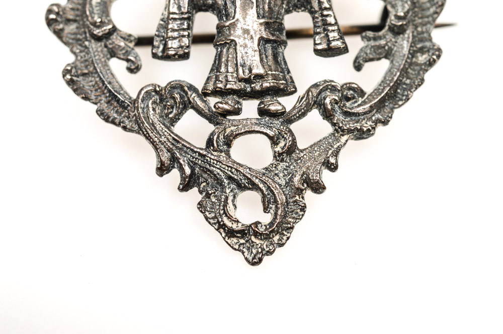 Antique Silver Tone Ecclesiastic Pin