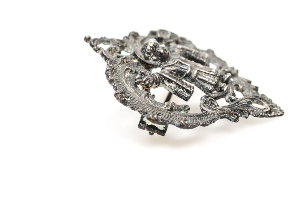 Antique Silver Tone Ecclesiastic Pin