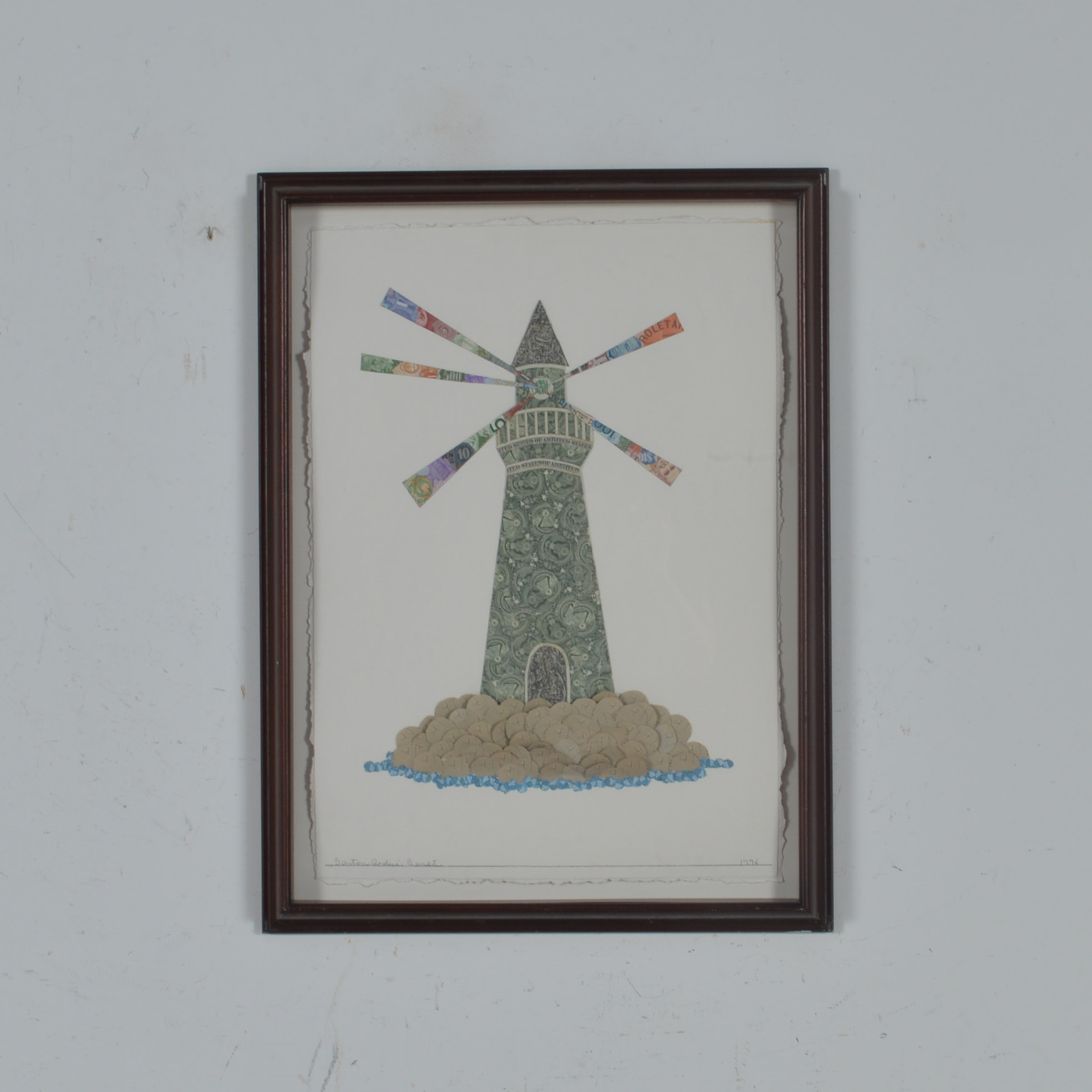Barton Lidice Beneš Mixed-Media "Money Lighthouse"