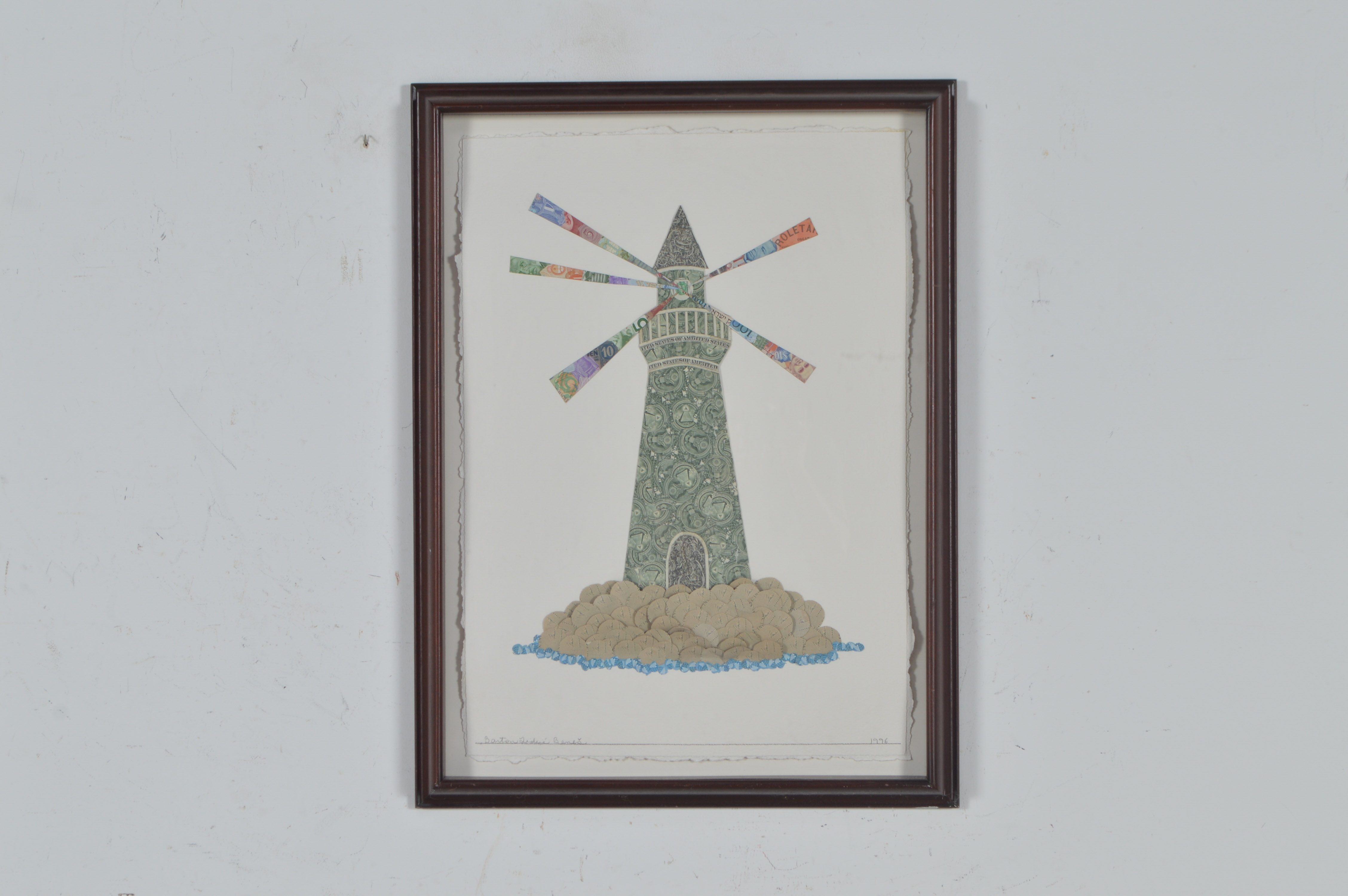 Barton Lidice Beneš Mixed-Media "Money Lighthouse"