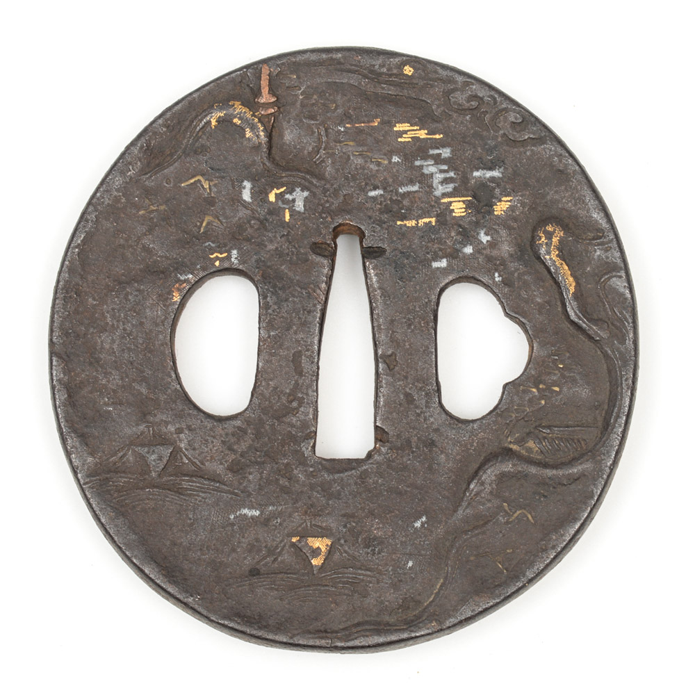 Antique Japanese Tsuba Sword Guard