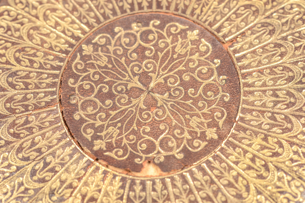 Antique Round Leather Box