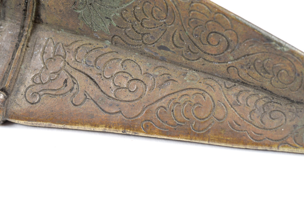 Antique Tibetan Phurba Ritual Dagger with Stand