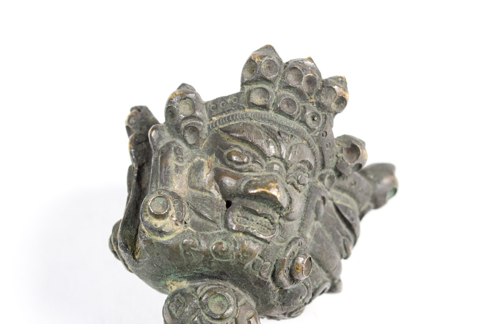 Antique Tibetan Phurba Ritual Dagger with Stand