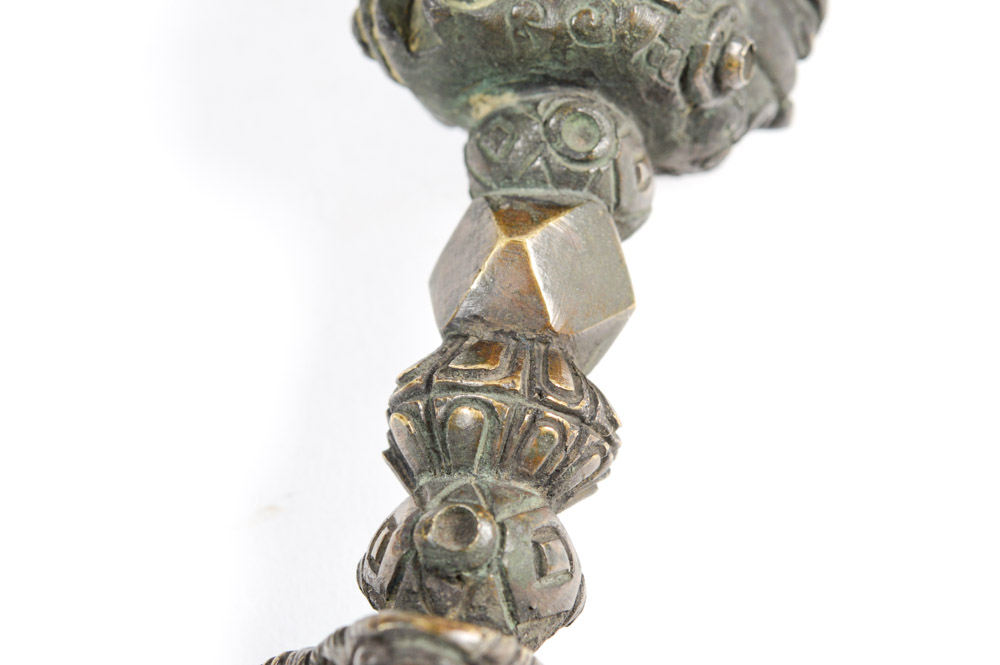 Antique Tibetan Phurba Ritual Dagger with Stand