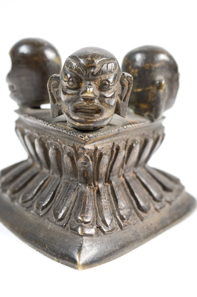 Antique Tibetan Phurba Ritual Dagger with Stand