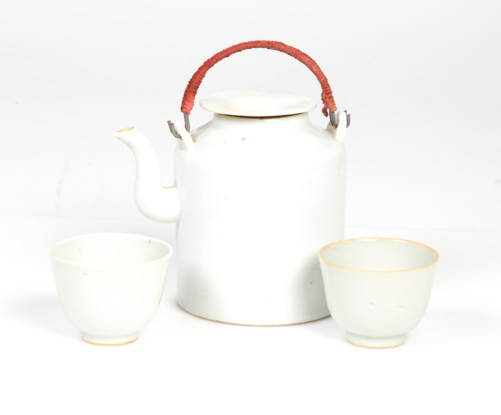 Antique Tea Service and Basket