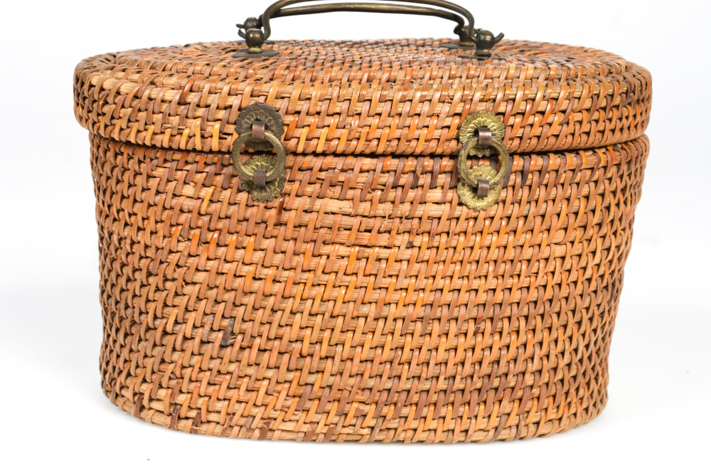 Antique Tea Service and Basket