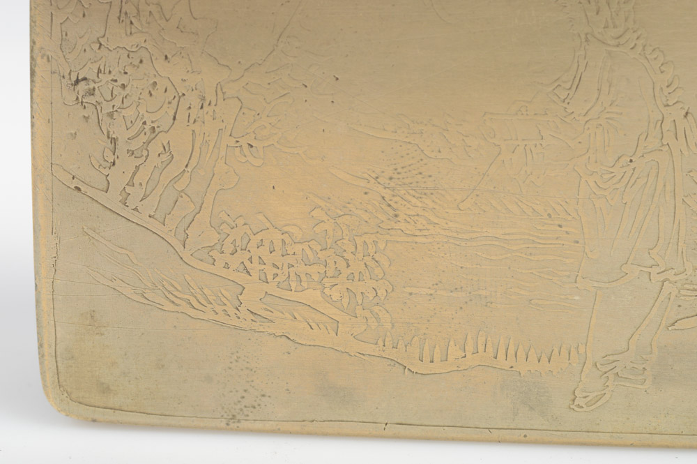 Antique East Asian Brass Paint Box