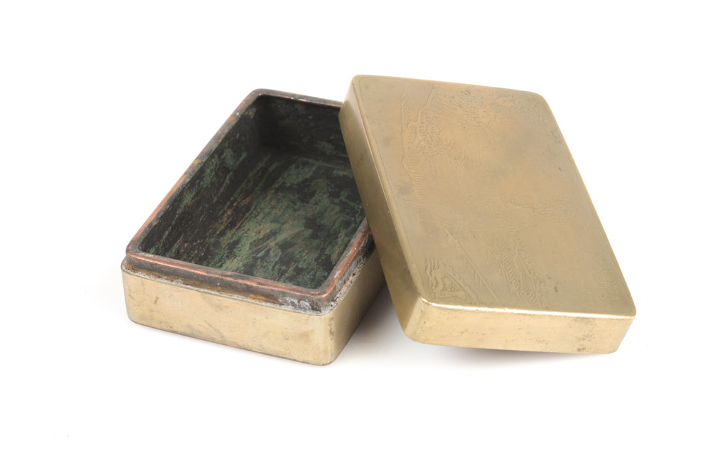Antique East Asian Brass Paint Box