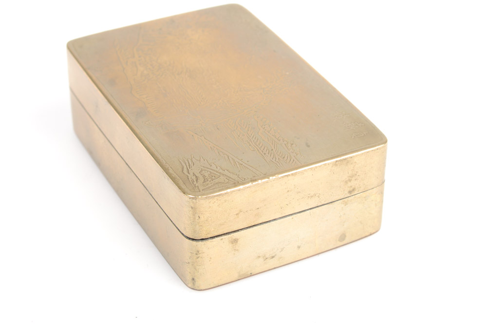Antique East Asian Brass Paint Box