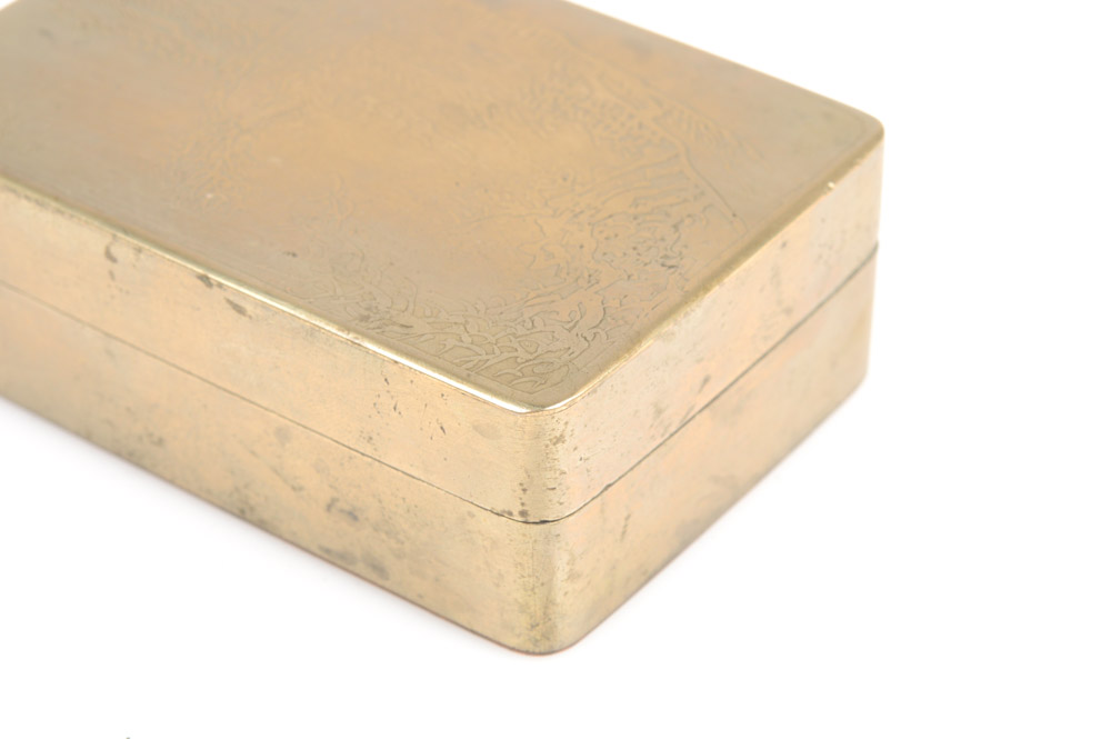 Antique East Asian Brass Paint Box