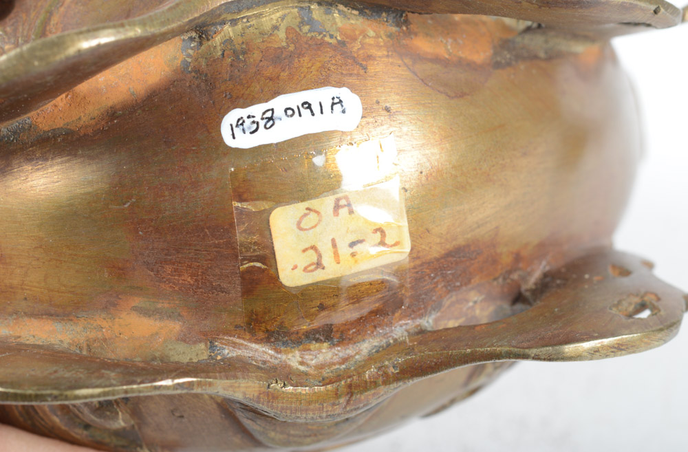 Antique Chinese Brass Dragon Incense Burner