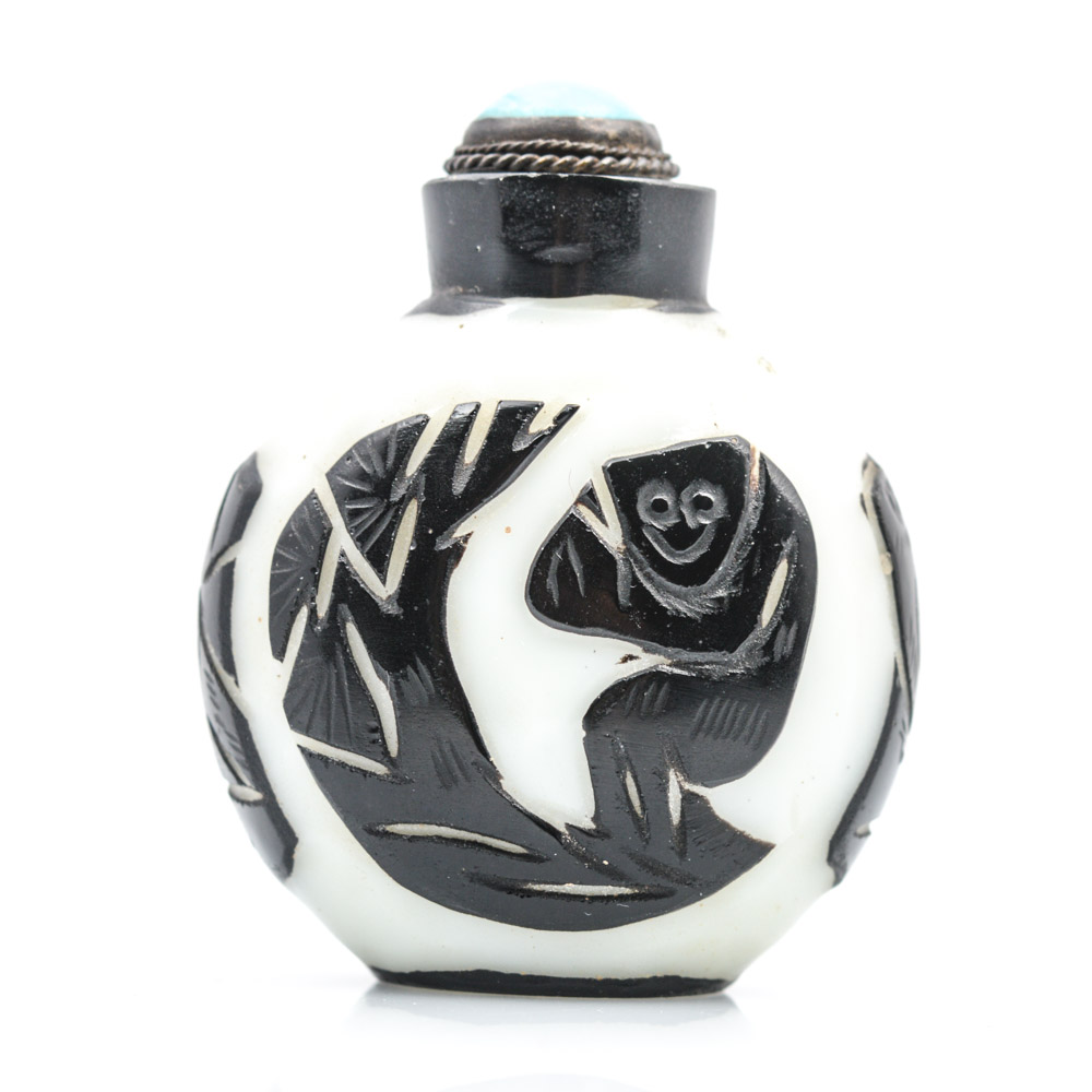 Antique Chinese Peking Glass Snuff Bottle