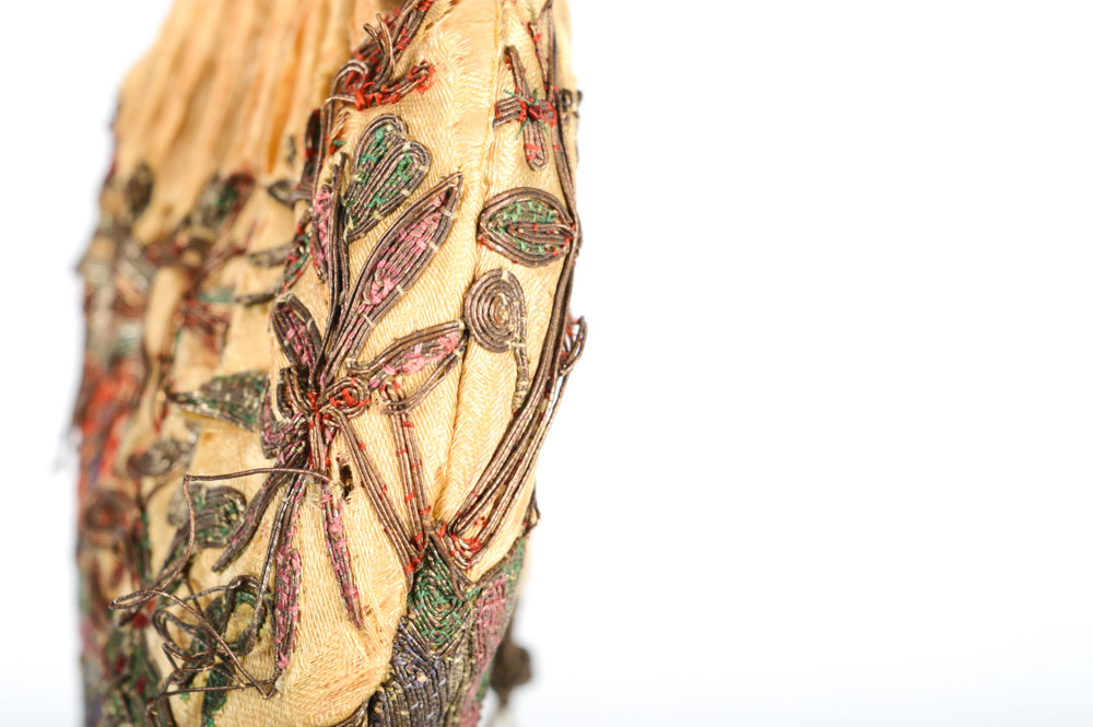 Antique Chinese Embroidered Silk Purse