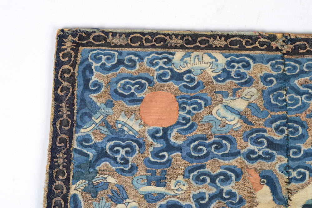 Antique Chinese Embroidered Civil Rank Badge