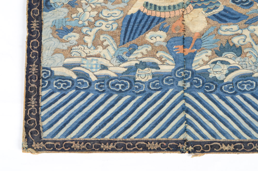 Antique Chinese Embroidered Civil Rank Badge