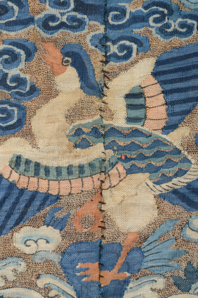 Antique Chinese Embroidered Civil Rank Badge