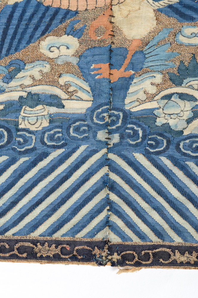 Antique Chinese Embroidered Civil Rank Badge