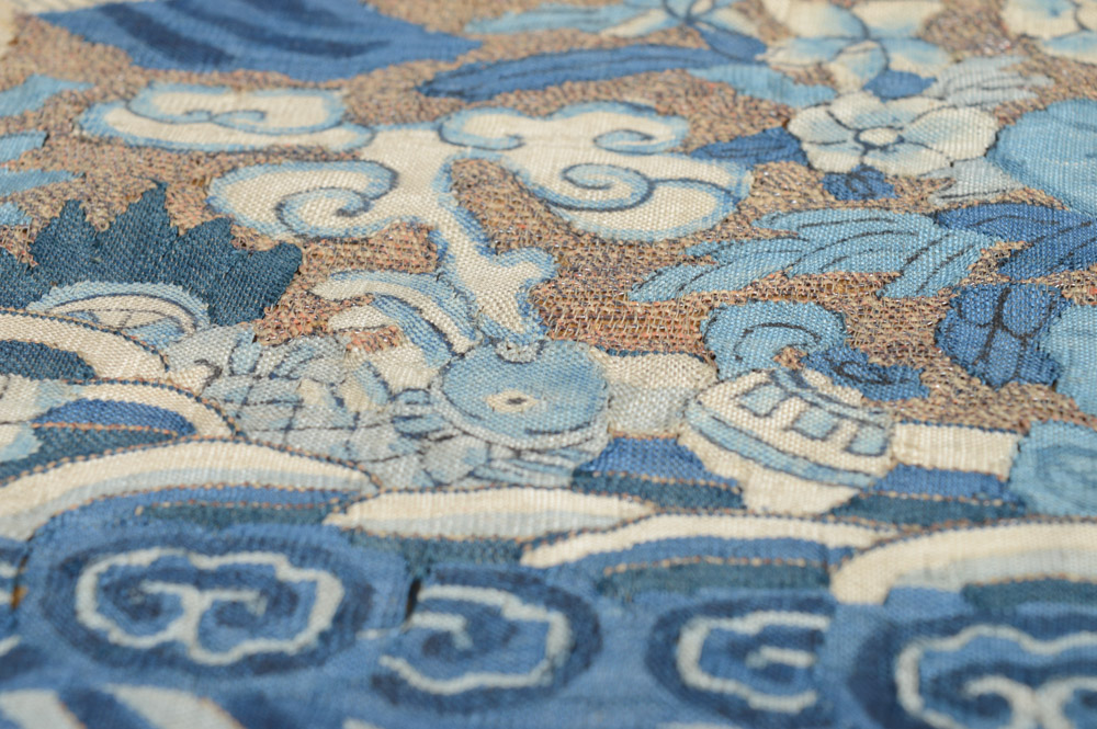 Antique Chinese Embroidered Civil Rank Badge