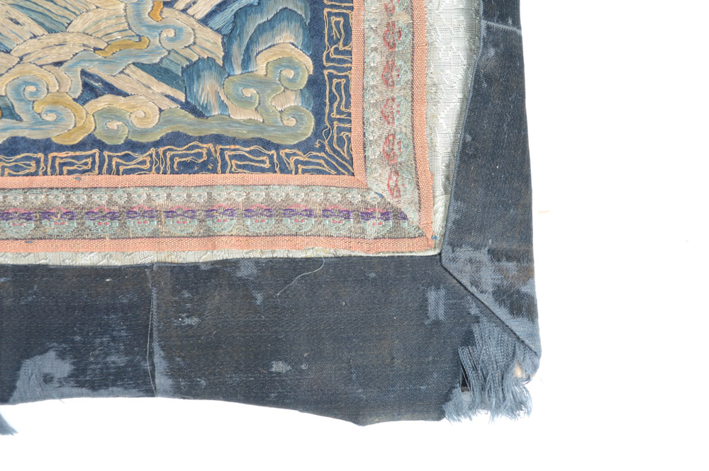 Antique Chinese Embroidered Rank Badge