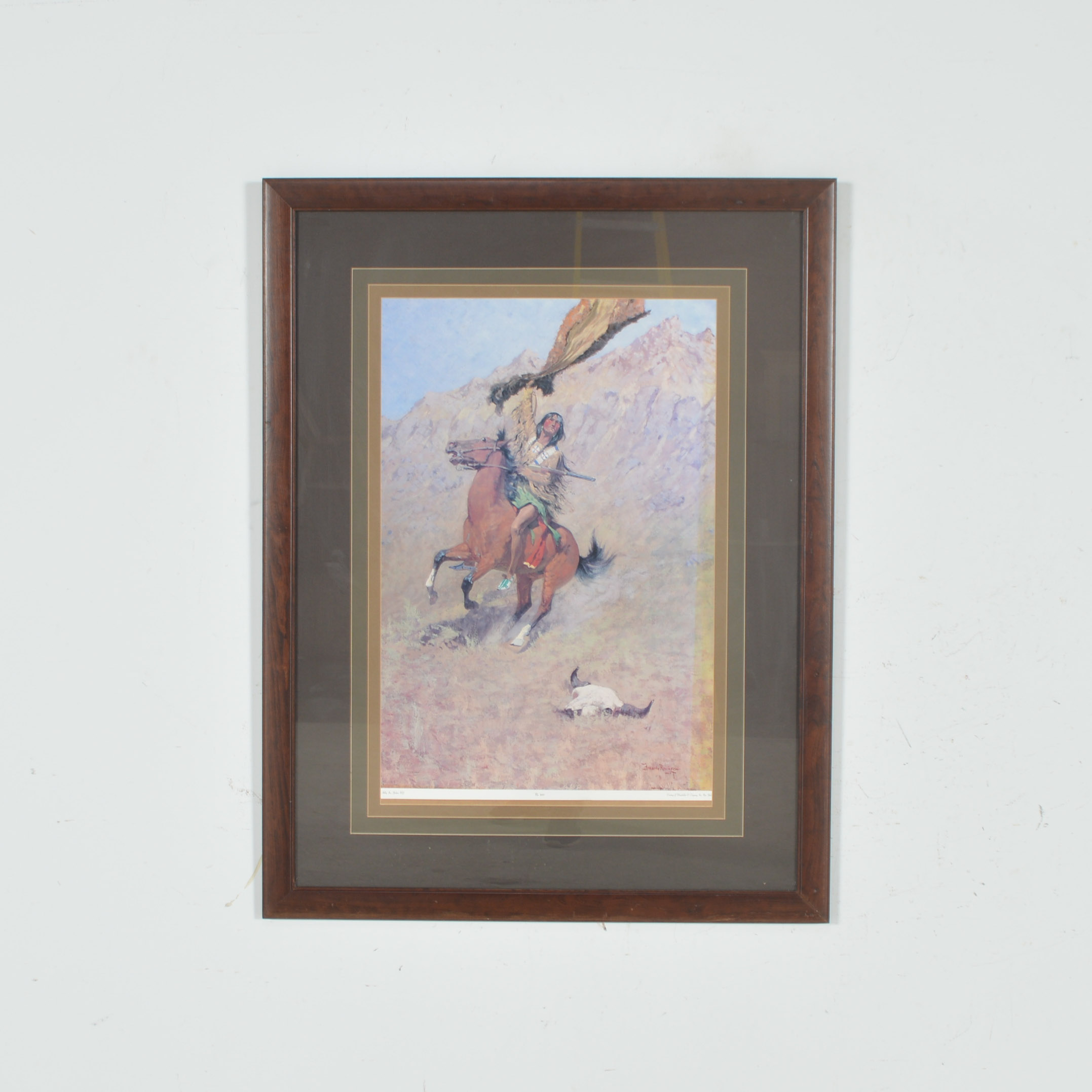 Frederic Remington Offset Lithograph "The Signal (If Skulls Could Speak)"