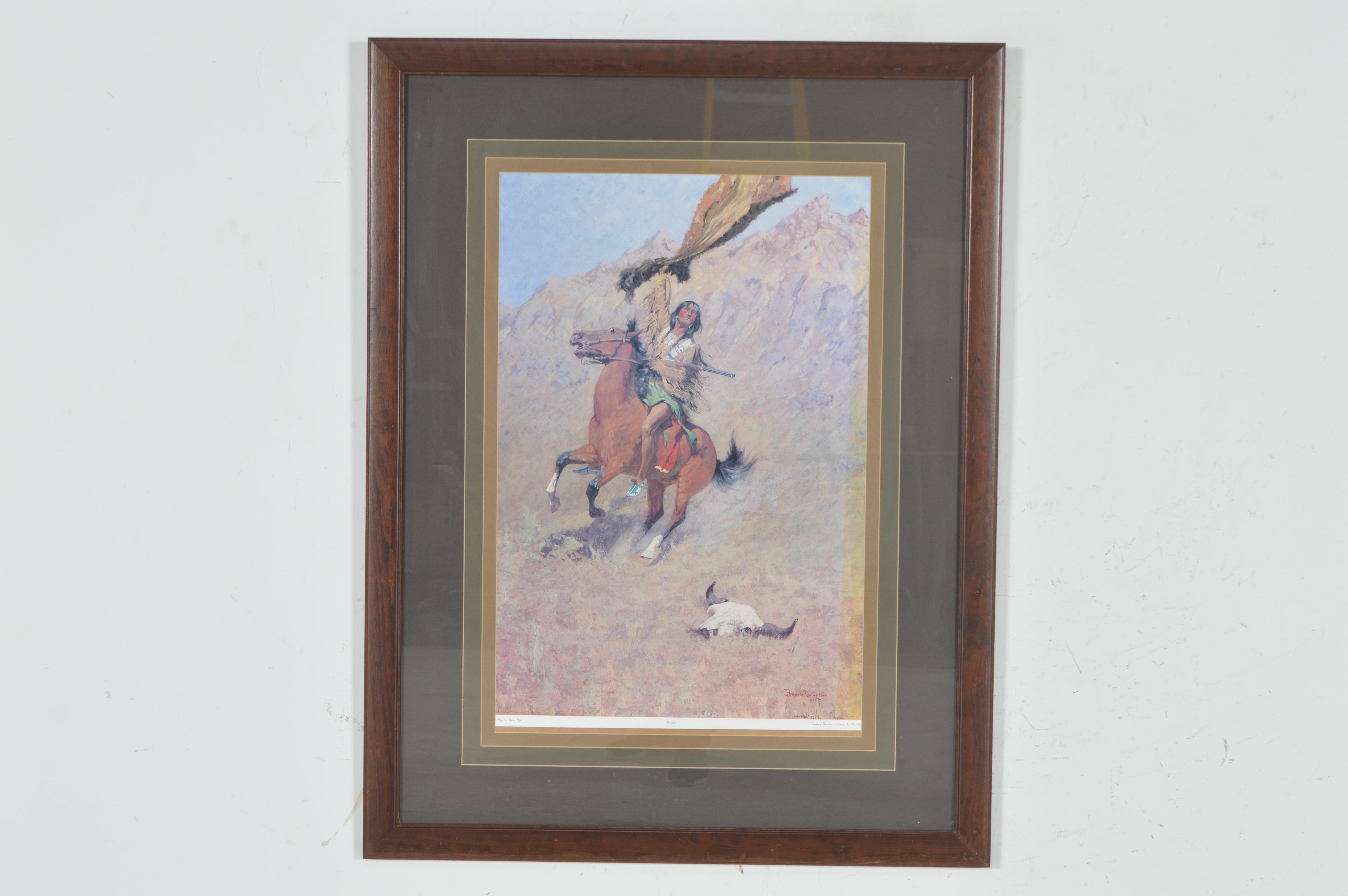 Frederic Remington Offset Lithograph "The Signal (If Skulls Could Speak)"