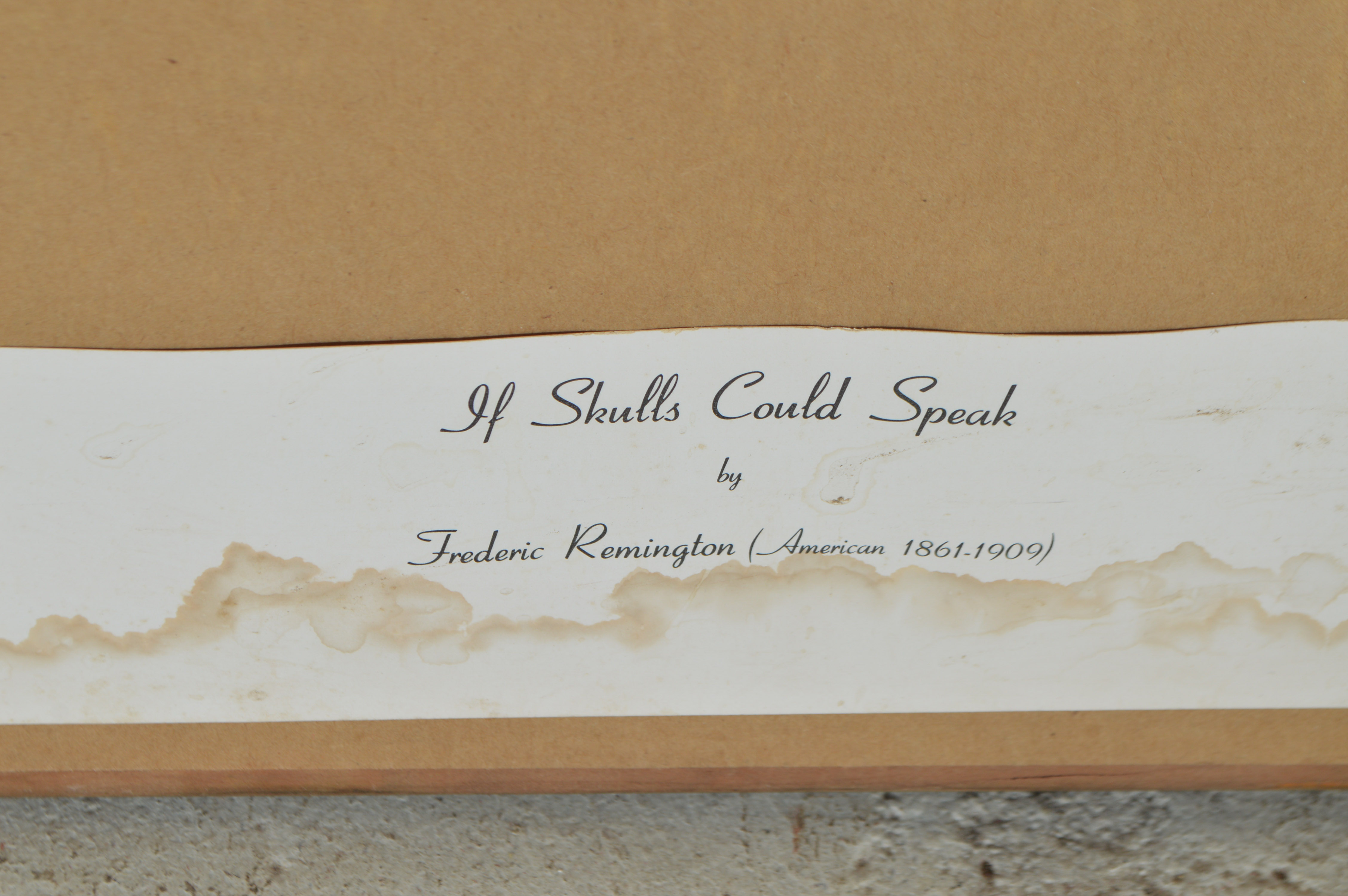 Frederic Remington Offset Lithograph "The Signal (If Skulls Could Speak)"