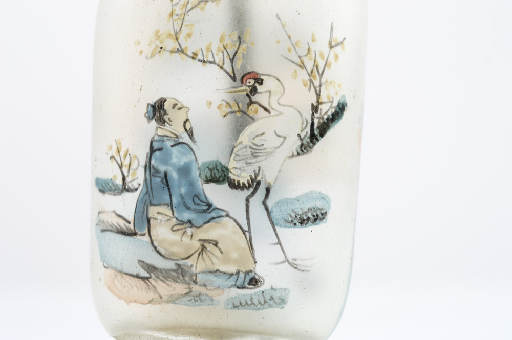 Hand Painted Chinese Glass Snuff Bottle