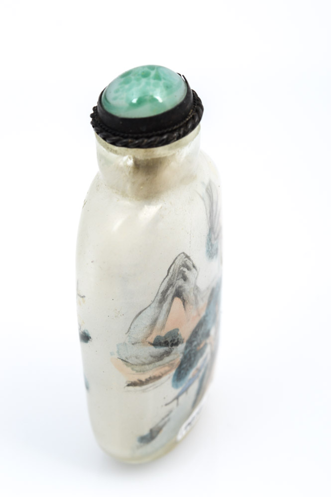 Hand Painted Chinese Glass Snuff Bottle
