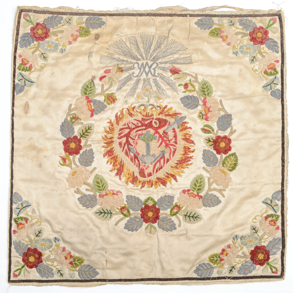 Antique Mexican Needlework Chalice Veil