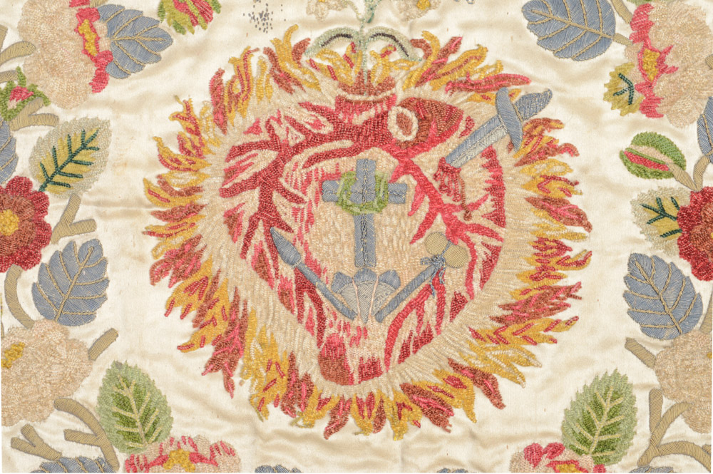 Antique Mexican Needlework Chalice Veil