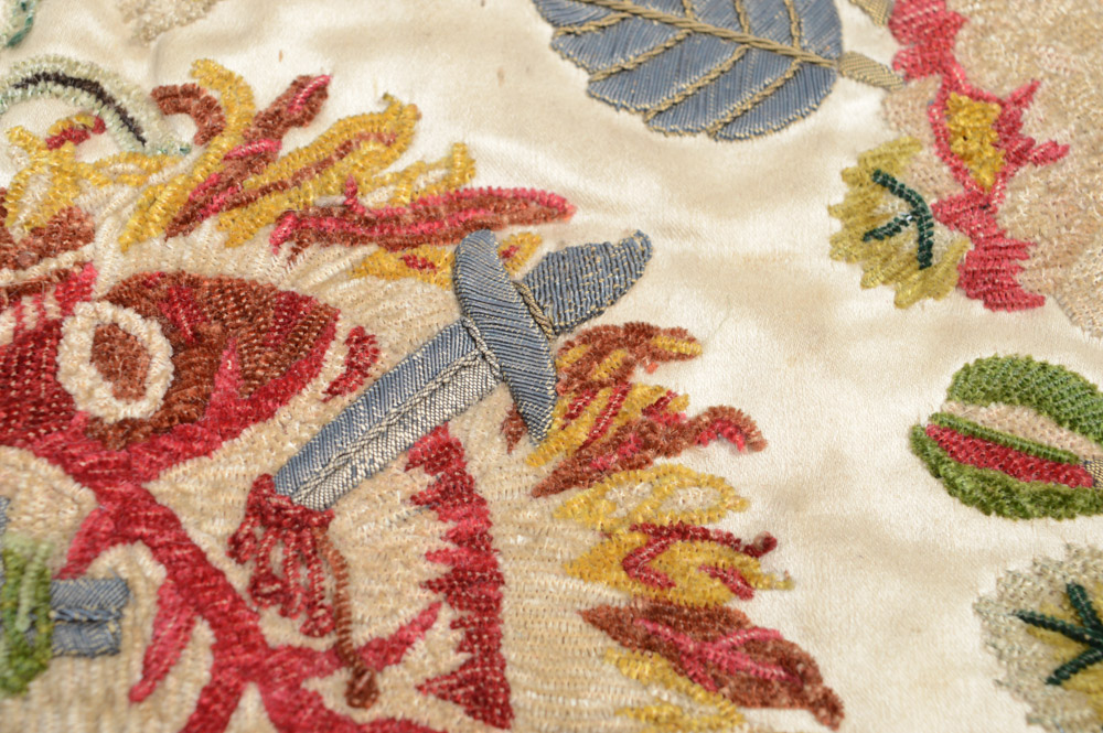 Antique Mexican Needlework Chalice Veil