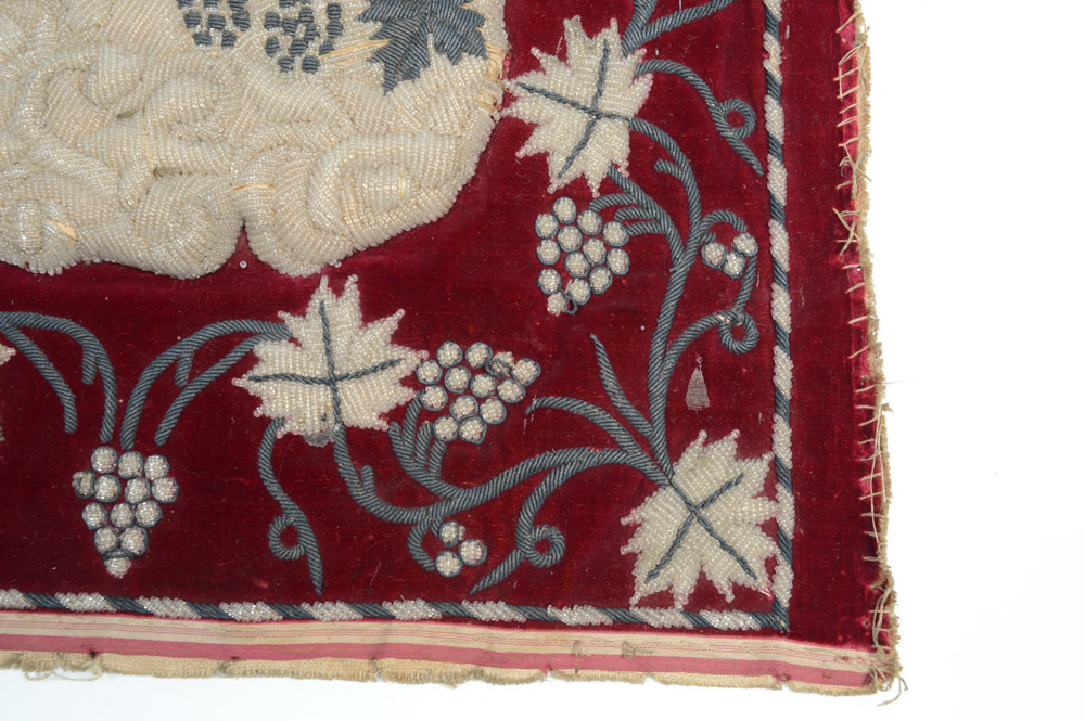 Antique Mexican Beaded Needlework Chalice Veil