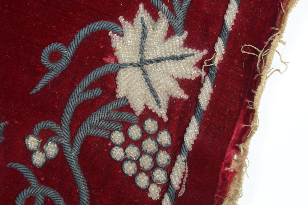 Antique Mexican Beaded Needlework Chalice Veil