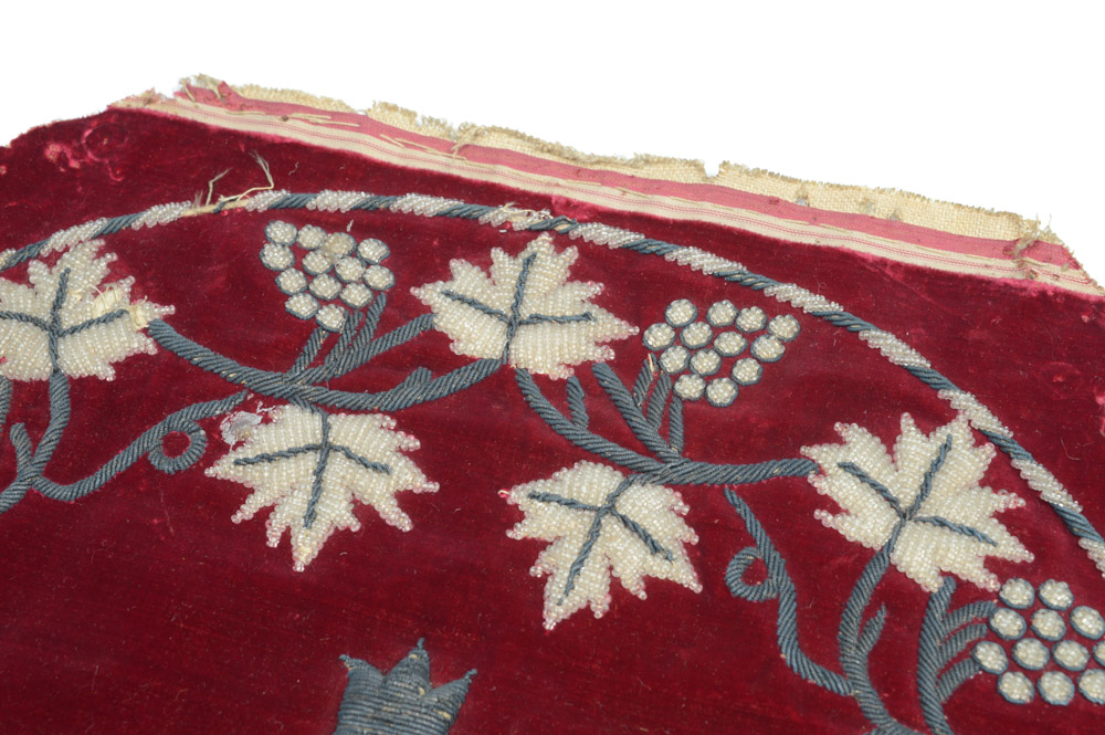 Antique Mexican Beaded Needlework Chalice Veil