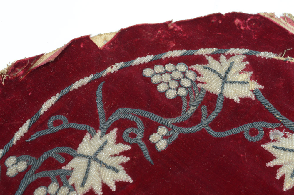 Antique Mexican Beaded Needlework Chalice Veil